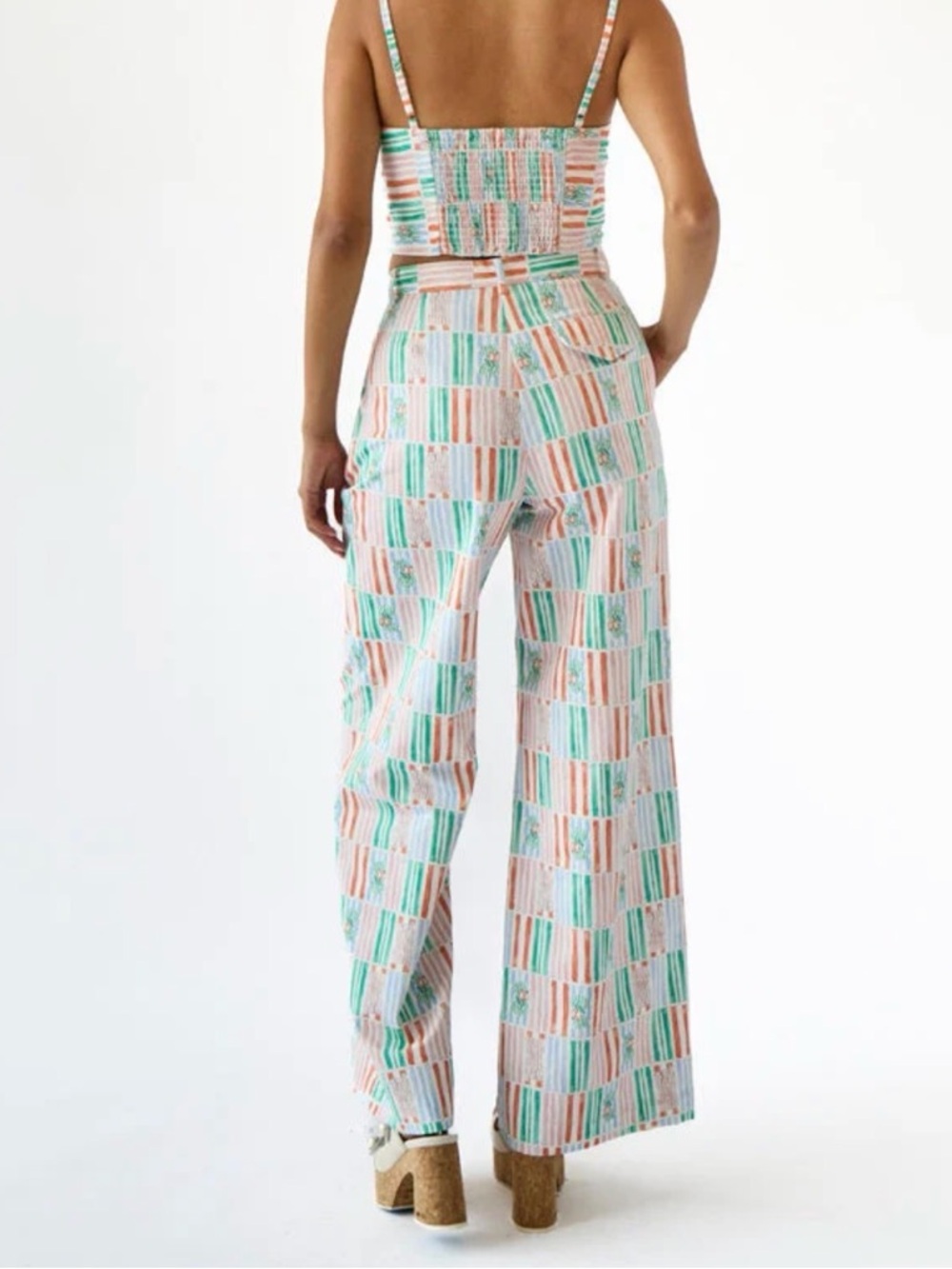 Rachel Antonoff Rose Pant in Beach Chairs 12 - Picture 2 of 6